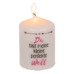 OOTB Stumpenkerze Du bist meine kleine perfekte Welt