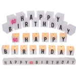 OOTB Kerzenblock mit Schrift Happy 60 Birthday