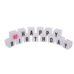 OOTB Kerzenblock mit Schrift Happy 60 Birthday