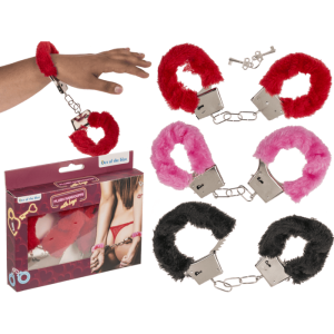 OOTB Plüsch-Handschellen 3-farbig sortiert