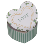 OOTB Weiß/grüne Herz-Geschenkbox Love