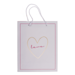 OOTB Weiß/pinke Papier-Geschenktüte Love