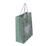 OOTB Weiß/grüne Papier-Geschenktüte Love