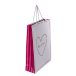 OOTB Weiß/pinke Papier-Geschenktüte Love