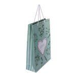 OOTB Weiß/grüne Papier-Geschenktüte Love