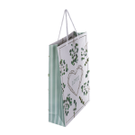 OOTB Weiß/grüne Papier-Geschenktüte Love