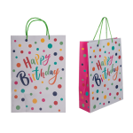 OOTB Hellgraue Papier-Geschenktüte Happy