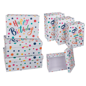 OOTB Hellgraue Geschenkkartonage Happy Birthday
