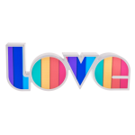 OOTB Leuchte Rainbow Love ca. 36 x 135 cm