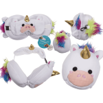 Kinder Plüsch-Reisekissen mit Augenmaske, Einhorn...