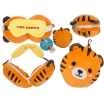 Kinder Plüsch-Reisekissen mit Augenmaske, Tiger, ca....