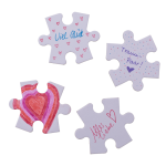 OOTB Weißes Herz-Puzzle 80 beschriftbare Teile