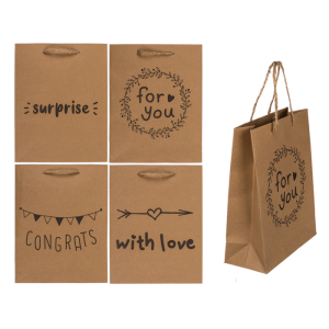 OOTB Kraftpapier-Geschenktüte For you Congrats