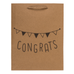 OOTB Kraftpapier-Geschenktüte For you Congrats