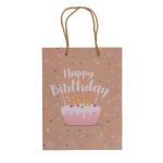 OOTB Braune Papier-Geschenktüte Happy Birthday