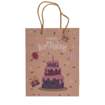 OOTB Braune Papier-Geschenktüte Happy Birthday
