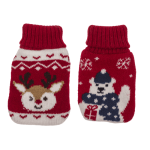 OOTB Handwärmer Wärmflasche mit Stricküberzug X-MAS