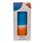 OOTB Stumpenkerze mit Farbverlauf orange/blau