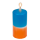 OOTB Stumpenkerze mit Farbverlauf orange/blau