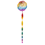 OOTB Windspirale mit Blumendekor ca. 15 x 65 cm