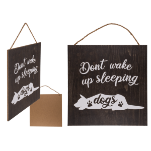 OOTB Holz-Schild Dont wake up sleeping dogs