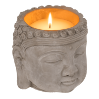 Kerze, Buddha-Kopf, ca.13,5 x 13 cm,