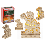 OOTB Holzsilhouette Weihnachtsmann mit LED