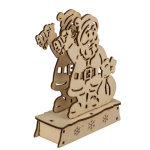 OOTB Holzsilhouette Weihnachtsmann mit LED