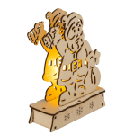 OOTB Holzsilhouette Weihnachtsmann mit LED