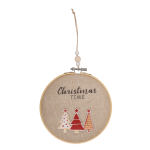 OOTB Runder Holzrahmen mit Jutebezug Christmas Time