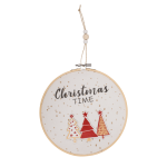 OOTB Runder Holzrahmen mit Jutebezug Christmas Time