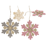 OOTB Holz-Schneeflocke mit Glitter