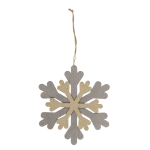 OOTB Holz-Schneeflocke mit Glitter