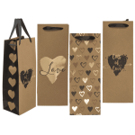 OOTB Weinflaschen-Kraftpapier Geschenktüte Herzen
