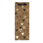 OOTB Weinflaschen-Kraftpapier Geschenktüte Herzen