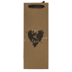 OOTB Weinflaschen-Kraftpapier Geschenktüte Herzen