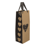 OOTB Weinflaschen-Kraftpapier Geschenktüte Herzen