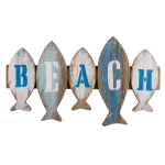 OOTB Holz-Schild mit Fischen Beach
