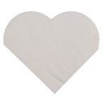 OOTB Weiße Papier-Servietten in Herzform