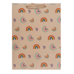 OOTB Cremefarbene Papier-Geschenktüte Rainbows