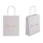 OOTB Weiße Papier-Geschenktüte Mr & Mrs...
