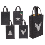 OOTB Graue Geschenktasche X-mas Greetings aus Filz
