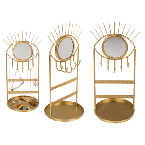 OOTB Goldener Metall-Schmuckhalter mit Spiegel Auge