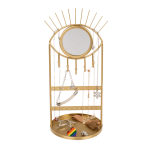 OOTB Goldener Metall-Schmuckhalter mit Spiegel Auge