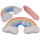 OOTB Plüsch-Regenbogenkissen Pastell