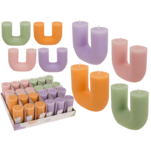 OOTB Kerze in U-Form mit 2 Dochten ca.145 x 5 cm