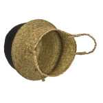OOTB Bauchkorb aus Seegras mit 2 Henkeln Black