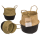 OOTB Bauchkorb aus Seegras mit 2 Henkeln Black