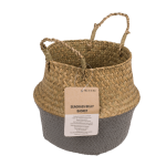 OOTB Bauchkorb aus Seegras mit 2 Henkeln Grey