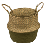 OOTB Bauchkorb aus Seegras mit 2 Henkeln Olive green
